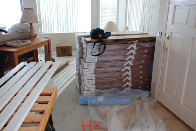 many boxes on the floor